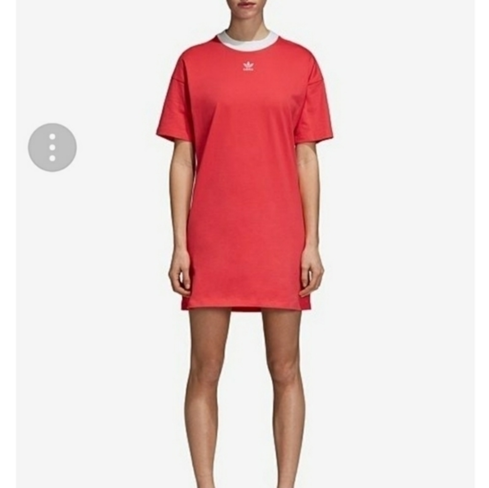 NWT Adidas Coral Pink Trefoil Dress Sze Small